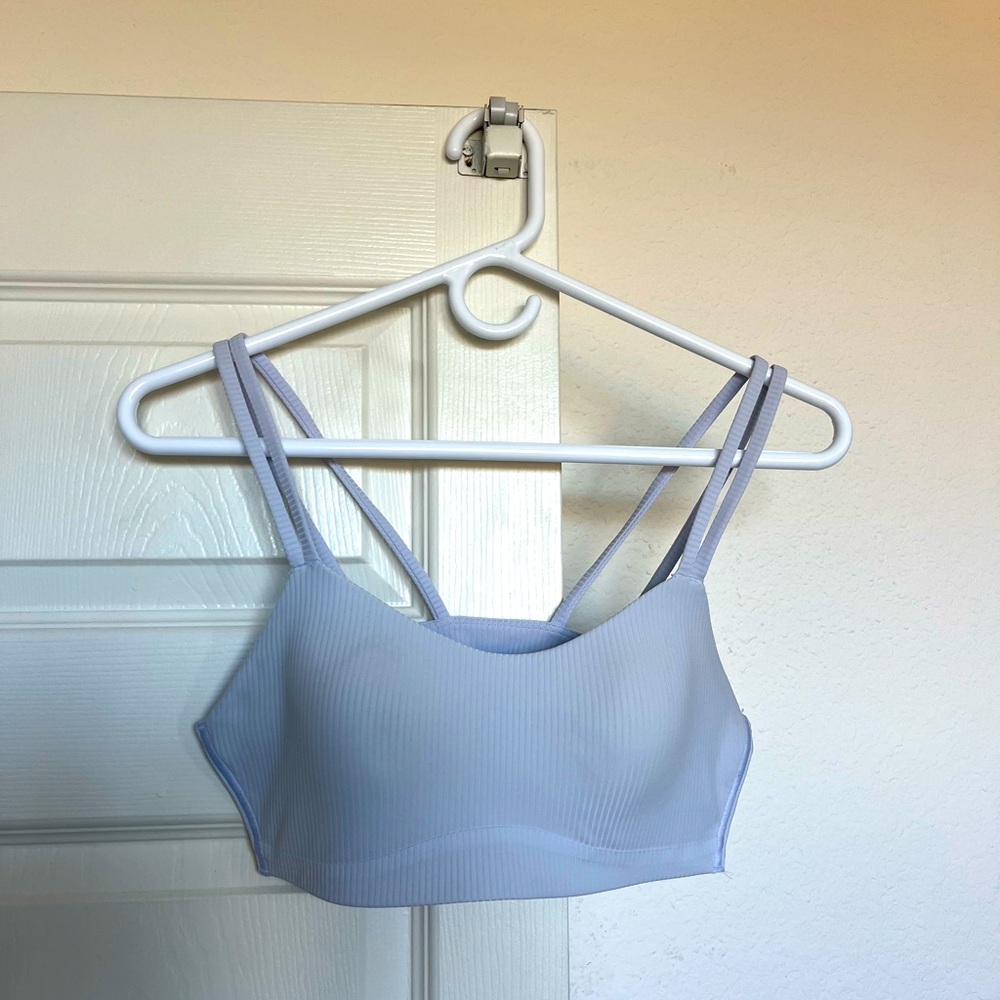 Lululemon “Like a Cloud Ribbed Bra” in Blissful Blue